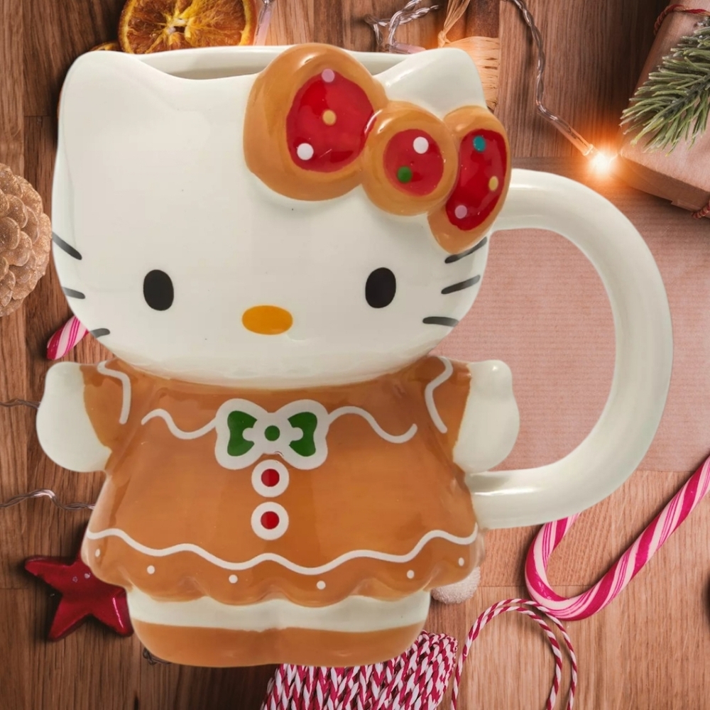 Hello Kitty Sanrio Gingerbread Dress Ceramic Christmas Mug/Cup 20 Oz